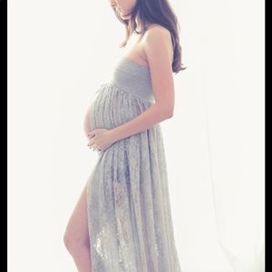 Strapless Lace Maternity Dress, One Size